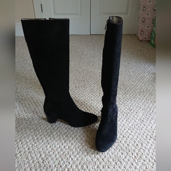 Diane Von Furstenberg black suede Soft leather Boots size 7M - Picture 3 of 12